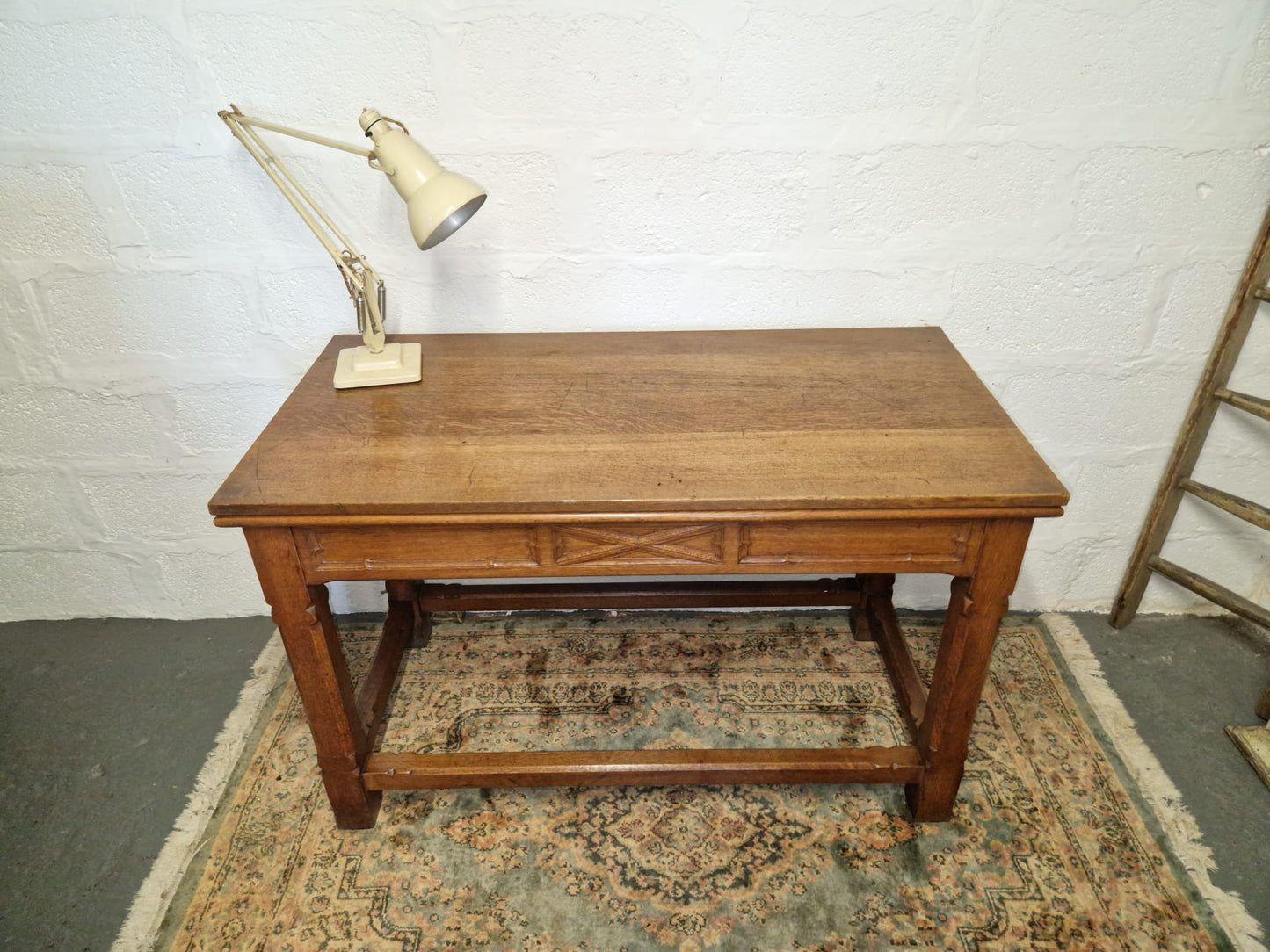 Vintage Solid Oak Refectory Table