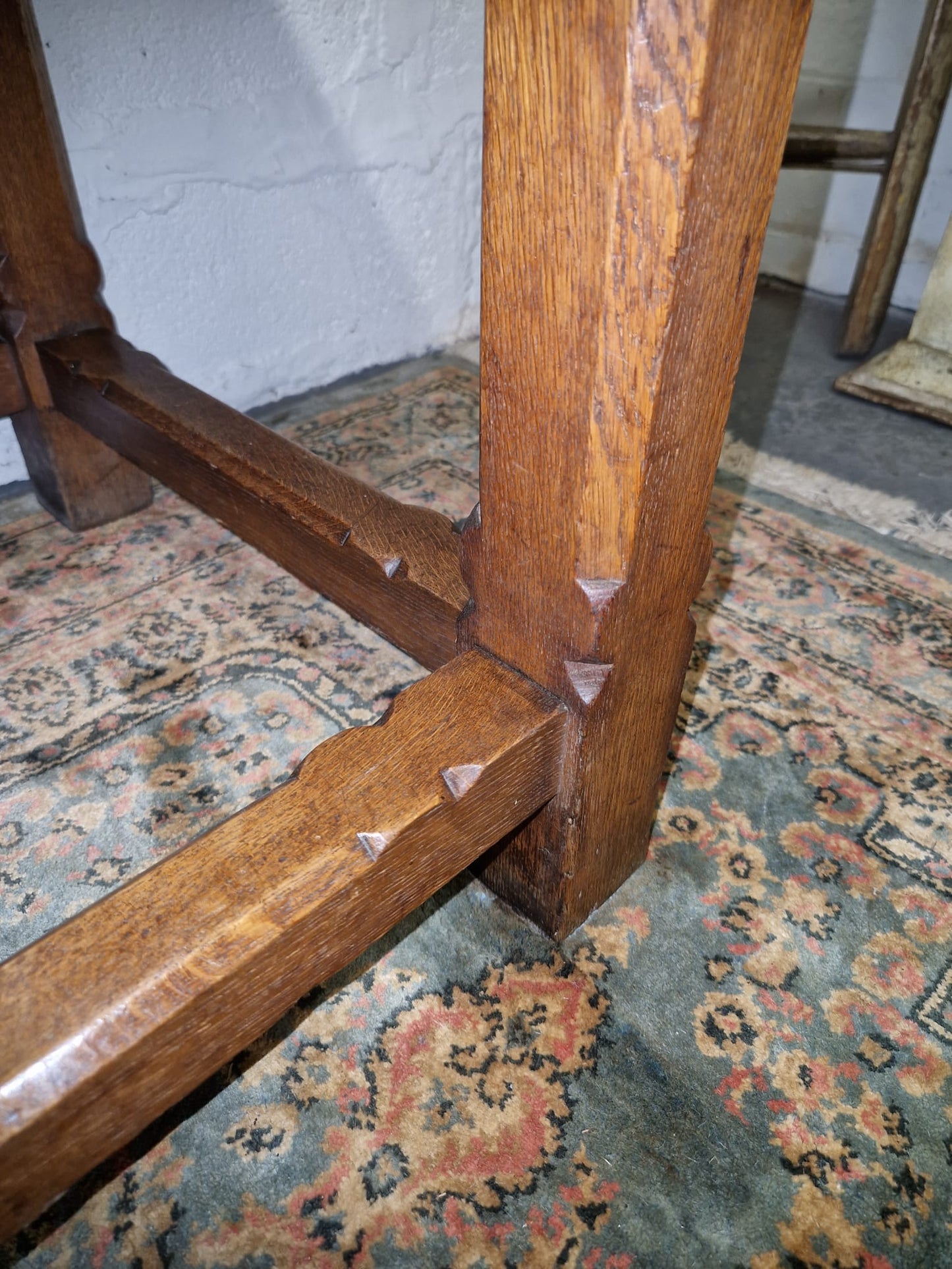 Vintage Solid Oak Refectory Table