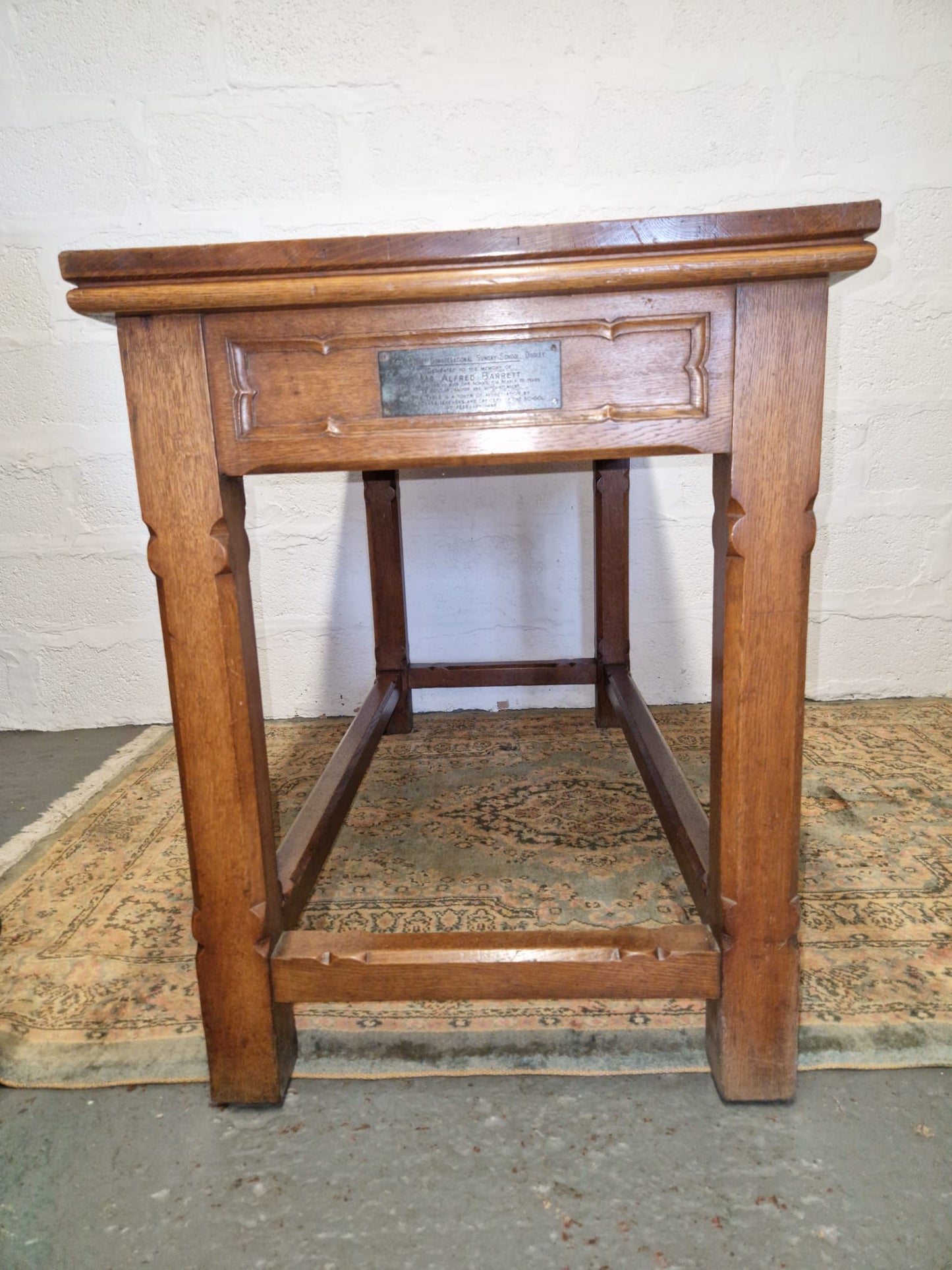 Vintage Solid Oak Refectory Table