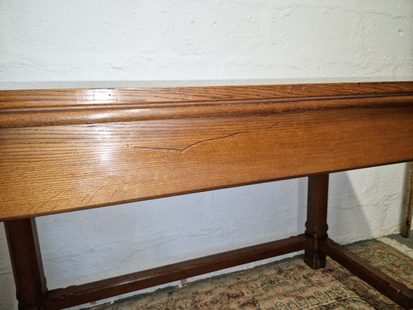 Vintage Solid Oak Refectory Table