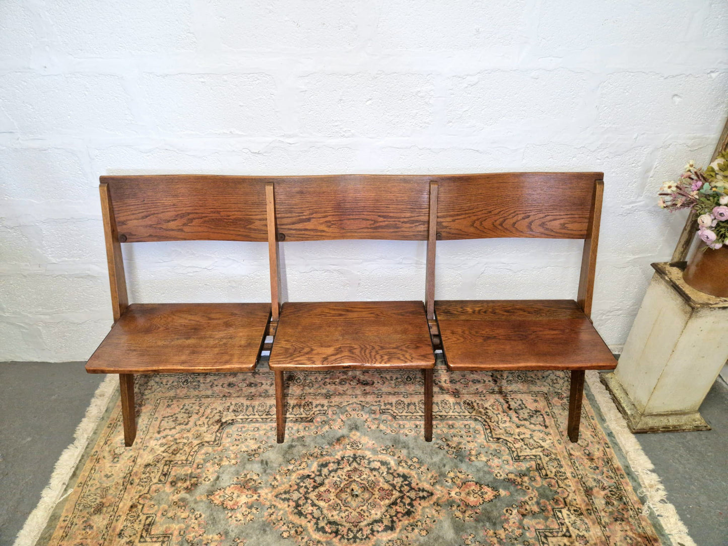 Vintage 1930s 3 Seater Folding Chairs