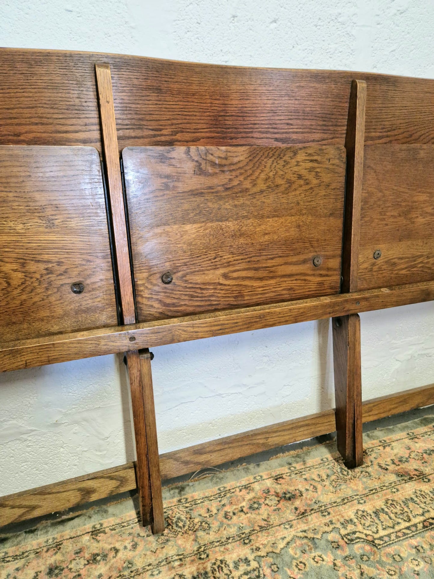 Vintage 1930s 3 Seater Folding Chairs