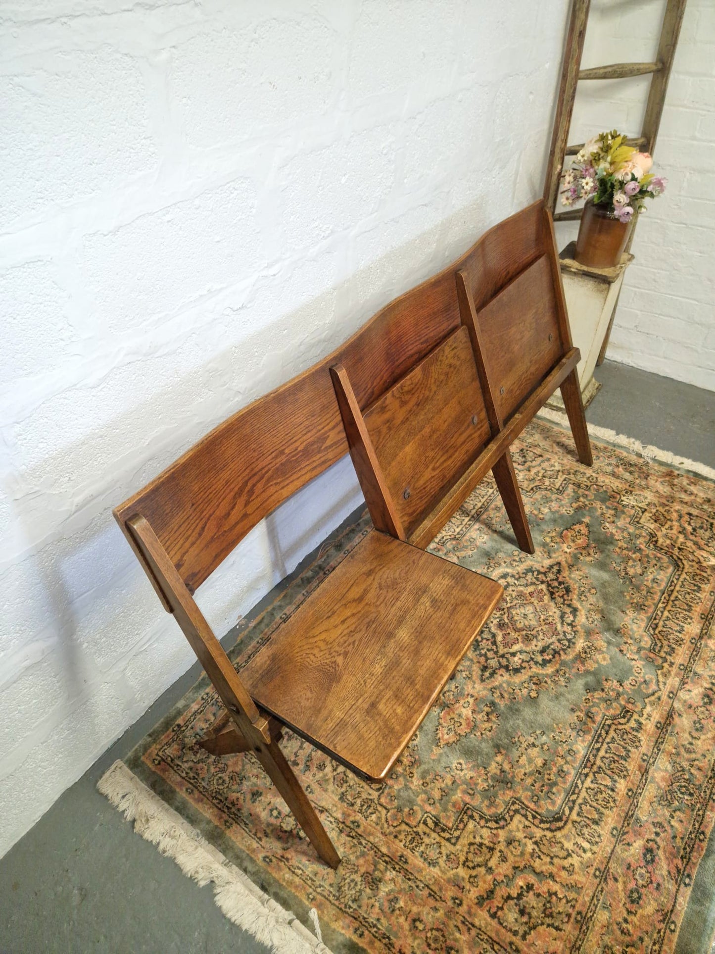 Vintage 1930s 3 Seater Folding Chairs