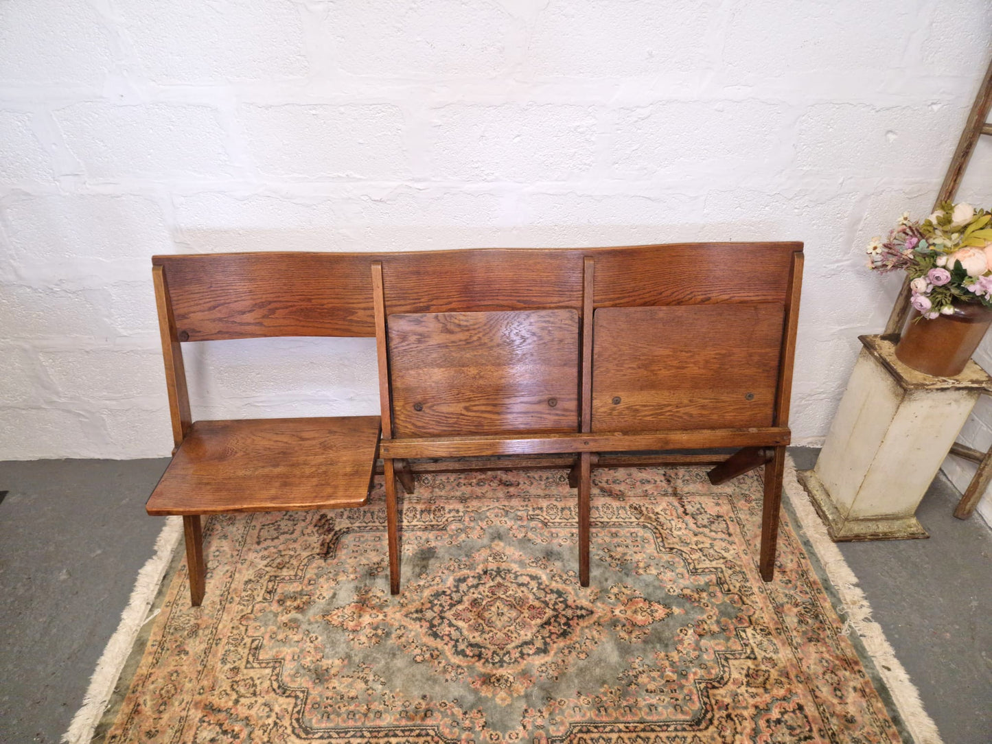 Vintage 1930s 3 Seater Folding Chairs