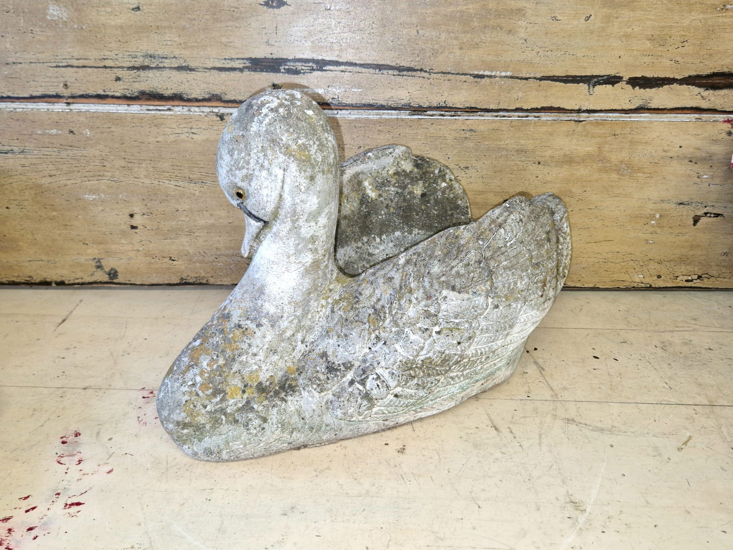 Vintage Swan Planter Lovely Painted Features