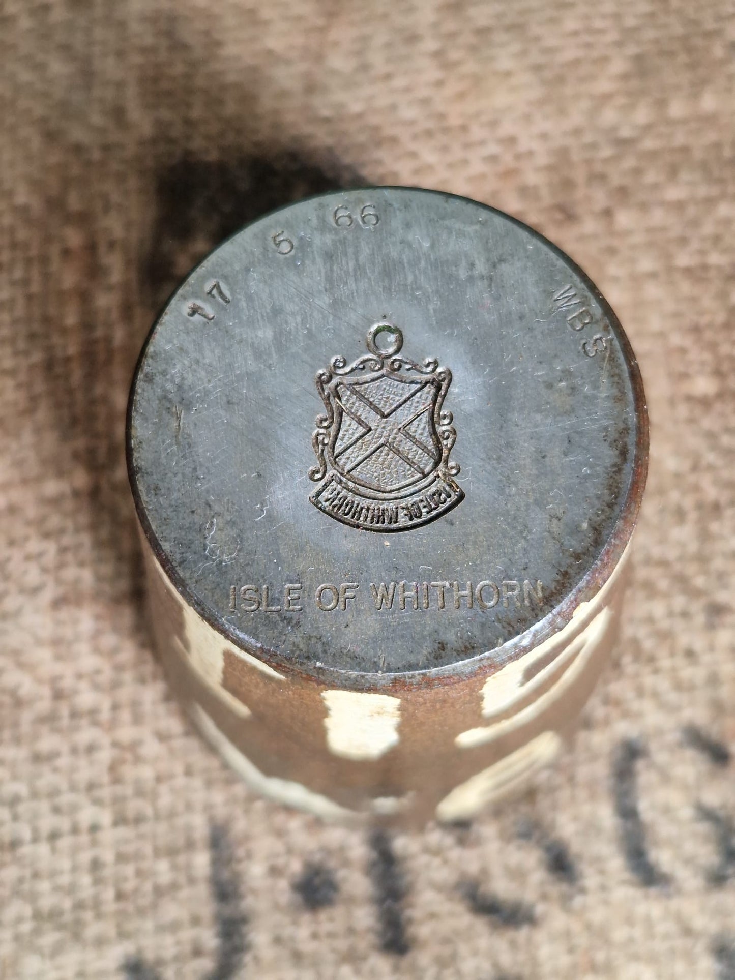 Vintage Silver Charm ISLE OF WHITHORN Scotland Metal Die Stamp Making Industrial