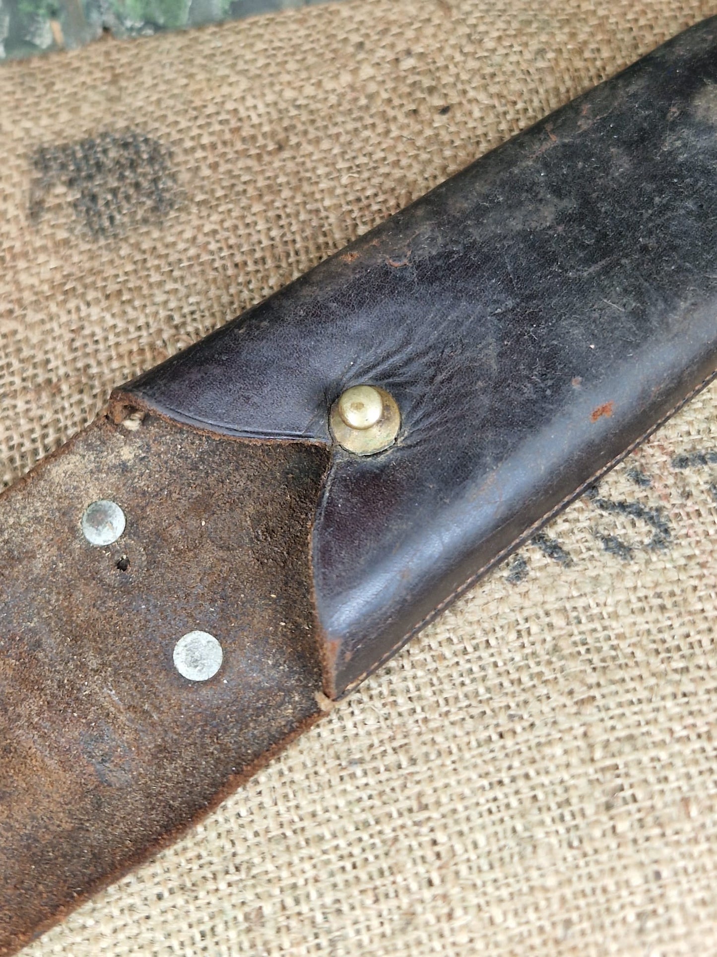 Scarce Antique Pair of WW1 Ironsides USA Patent Wire Cutters in Leather Case