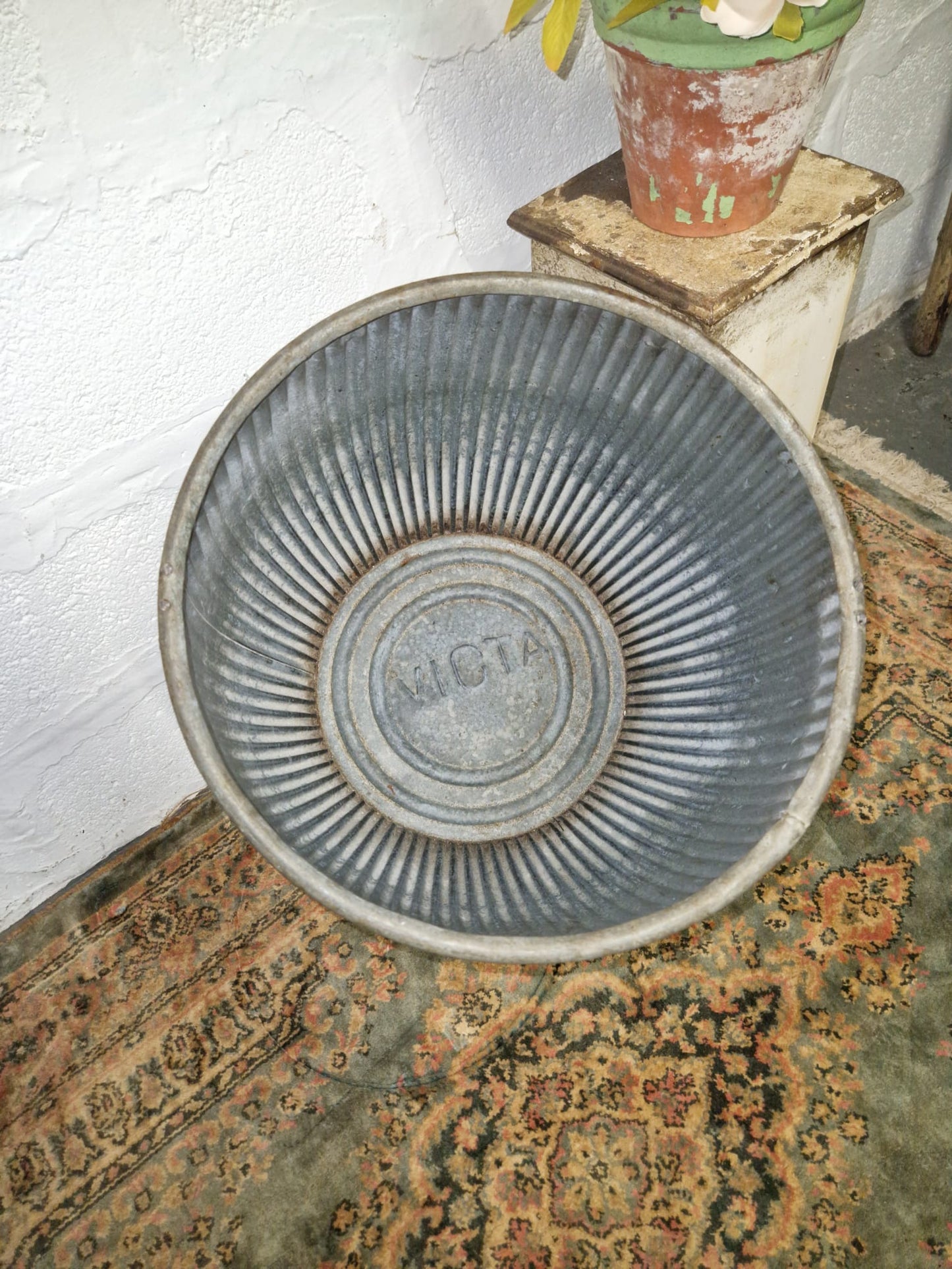 Vintage Victa Galvanised Dolly Tub