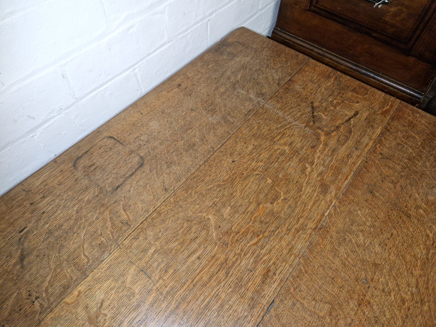 Vintage Solid Oak Refectory Table