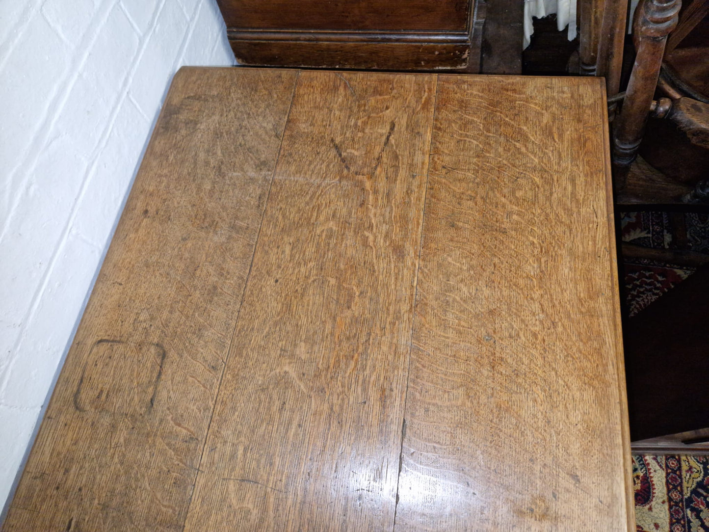 Vintage Solid Oak Refectory Table