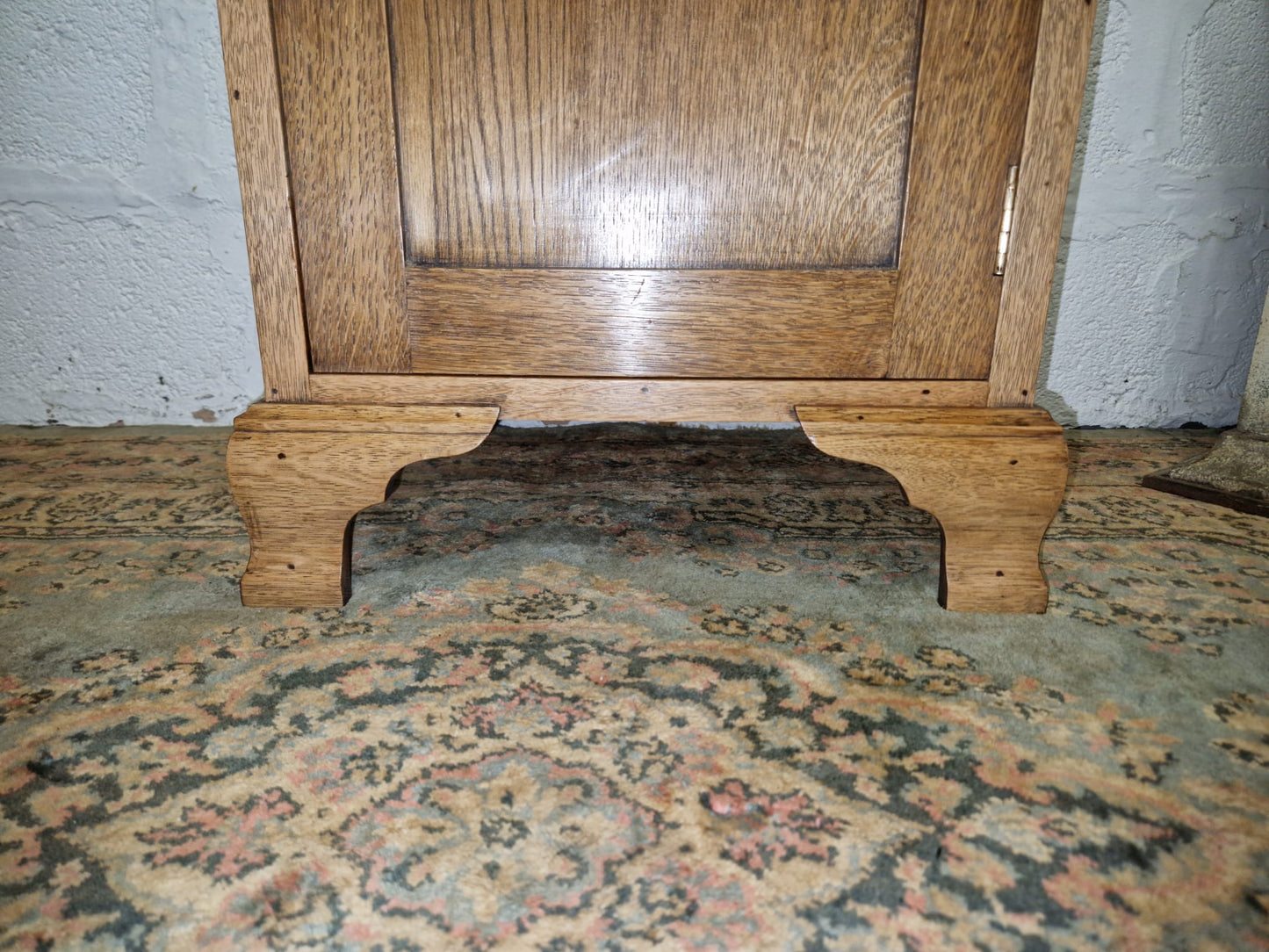 Antique Oak Bedside Cabinet Cupboard Side Table Night Stand With Drawer