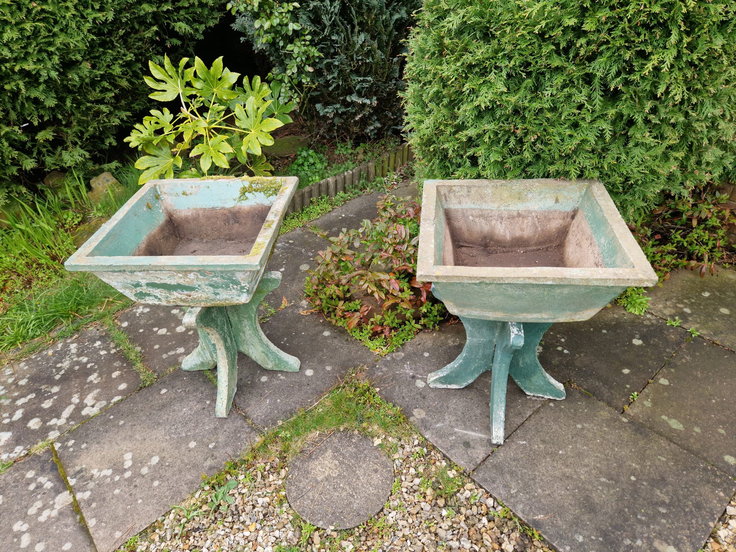 Vintage Garden Planters On Stands Unusual