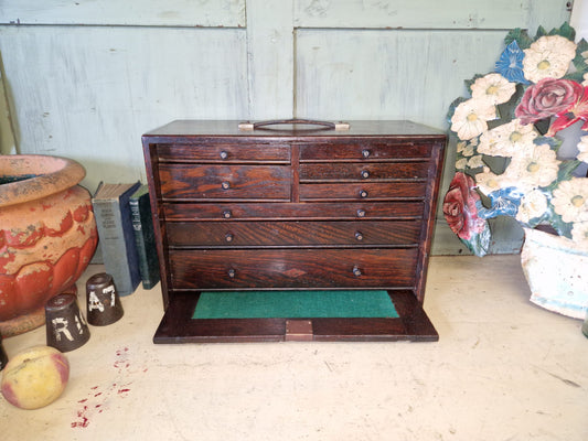 Antique Vintage Neslein Engineers Tool Cabinet Bank Of Drawers Tools Chest