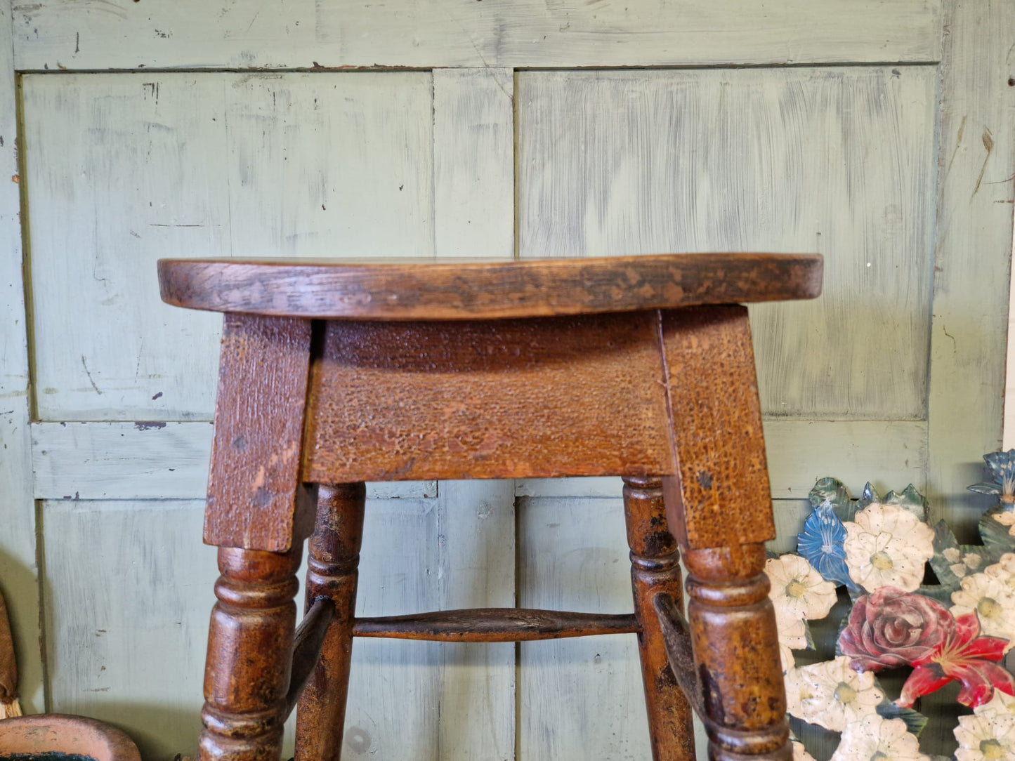 Vintage G. W. R Great Western Railway Signal Box Stool Tall Stool