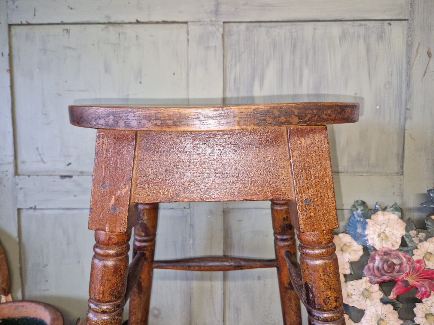 Vintage G. W. R Great Western Railway Signal Box Stool Tall Stool