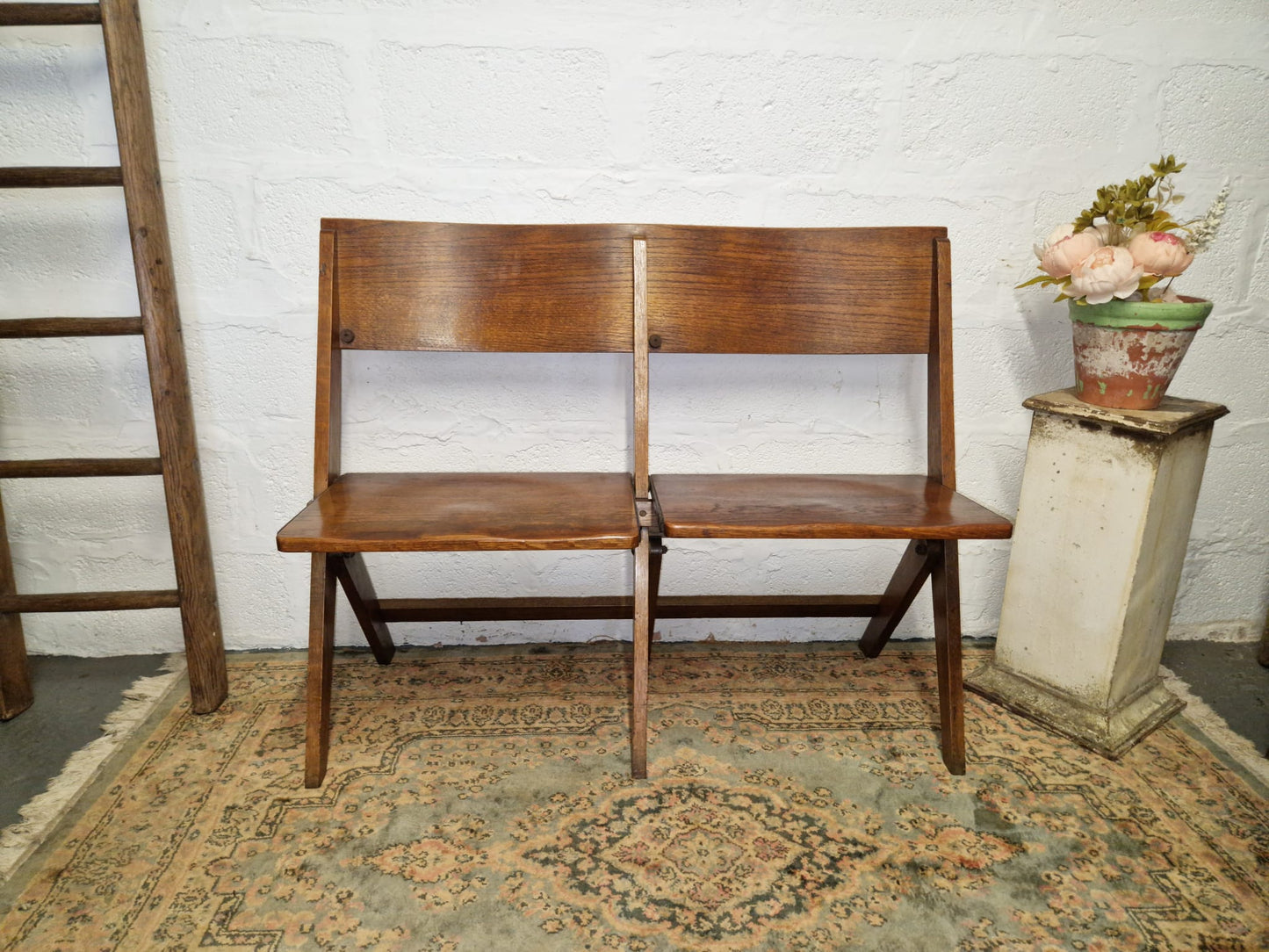 Vintage 1930s 2 Seater Folding Chairs