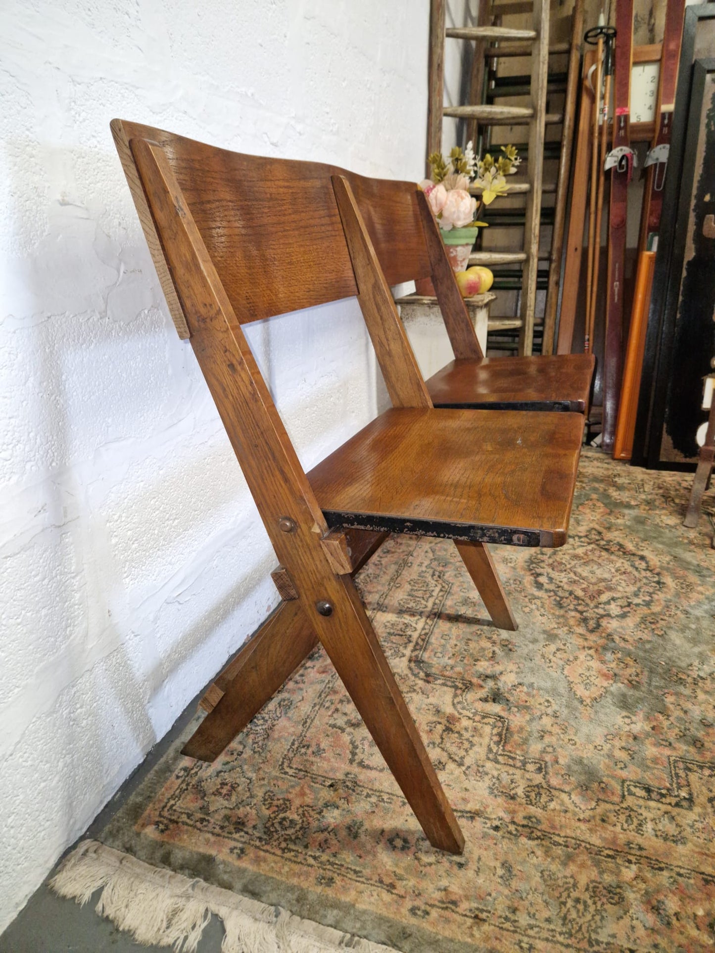 Vintage 1930s 2 Seater Folding Chairs