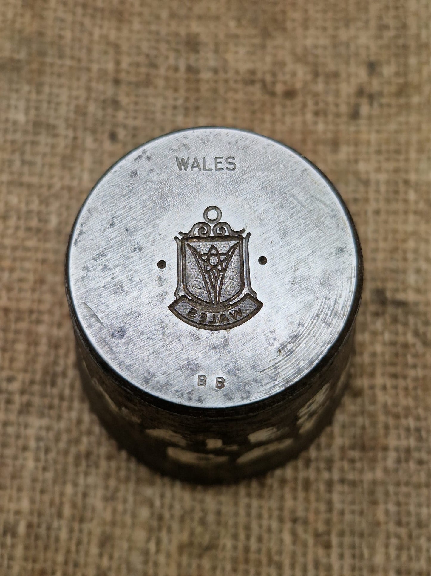 Vintage Silver Charm WALES Metal Die Stamp Making Industrial