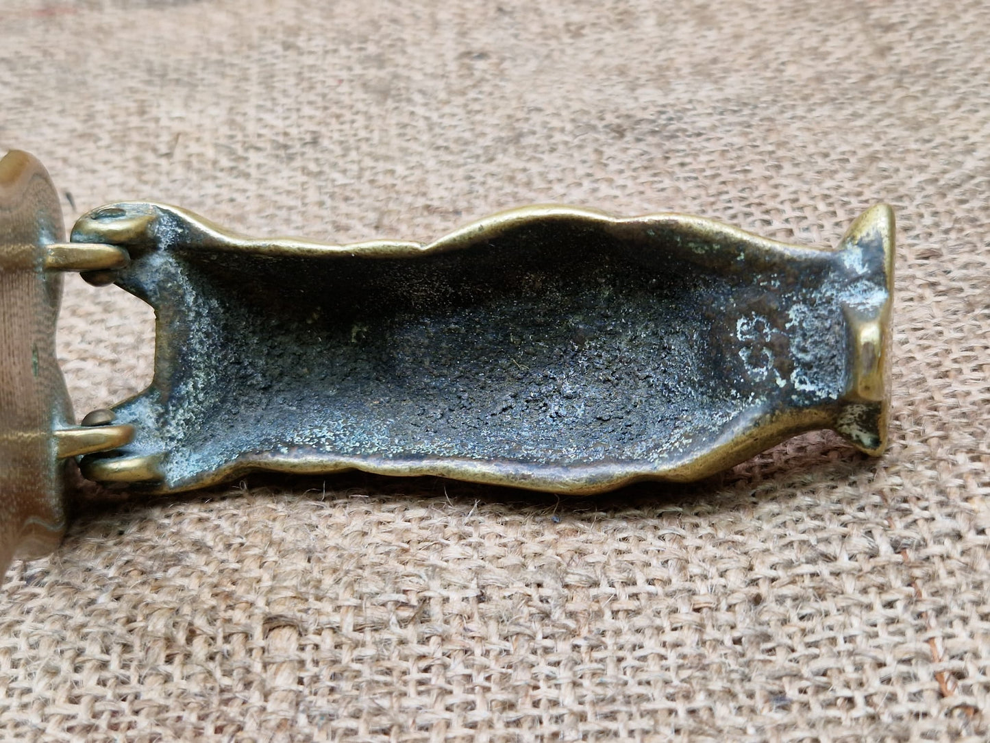 Antique Brass Figural Door Knocker French Bulldog Frenchie Dogs