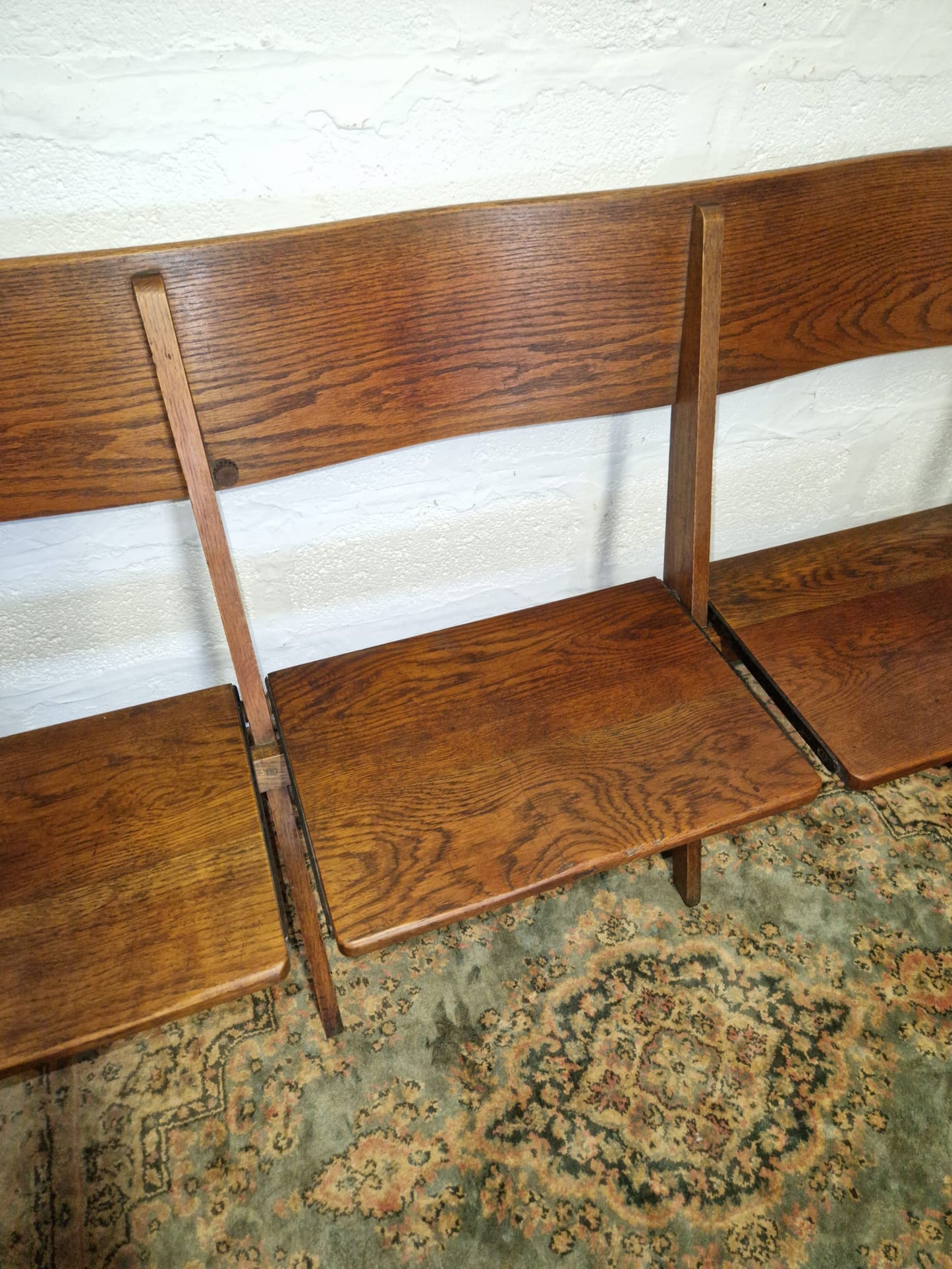 Vintage 1930s 3 Seater Folding Chairs