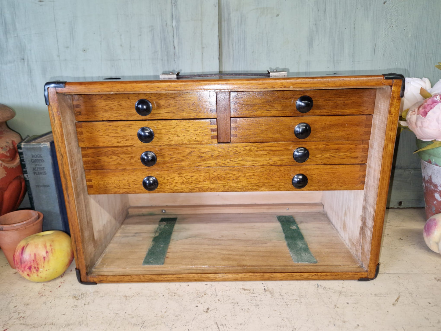 Vintage Moore & Wright Engineers Tool Box Cabinet Bank Of Drawers Tool Chest