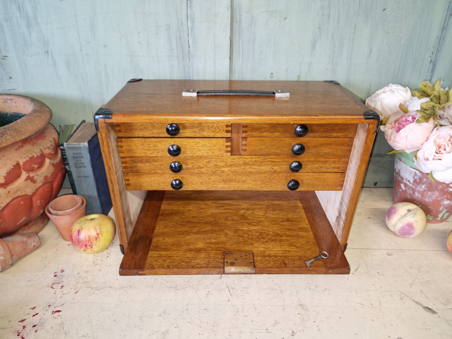 Vintage Moore & Wright Engineers Tool Box Cabinet Bank Of Drawers Tool Chest