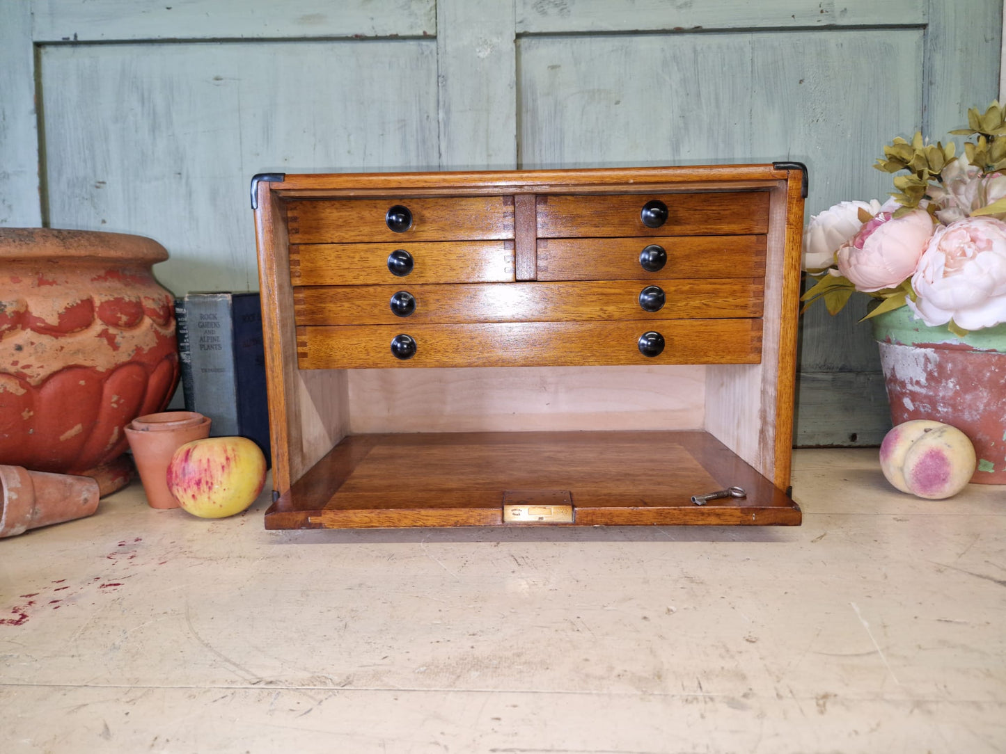 Vintage Moore & Wright Engineers Tool Box Cabinet Bank Of Drawers Tool Chest