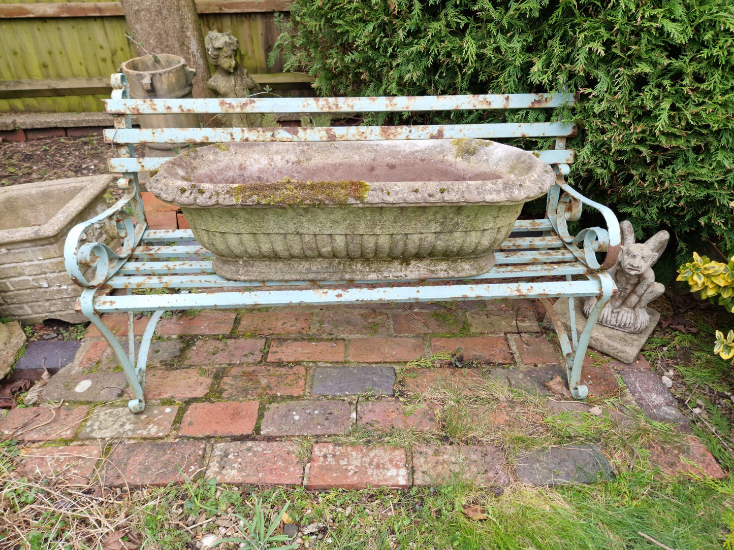 Beautiful Vintage Oval Garden Planter Trough