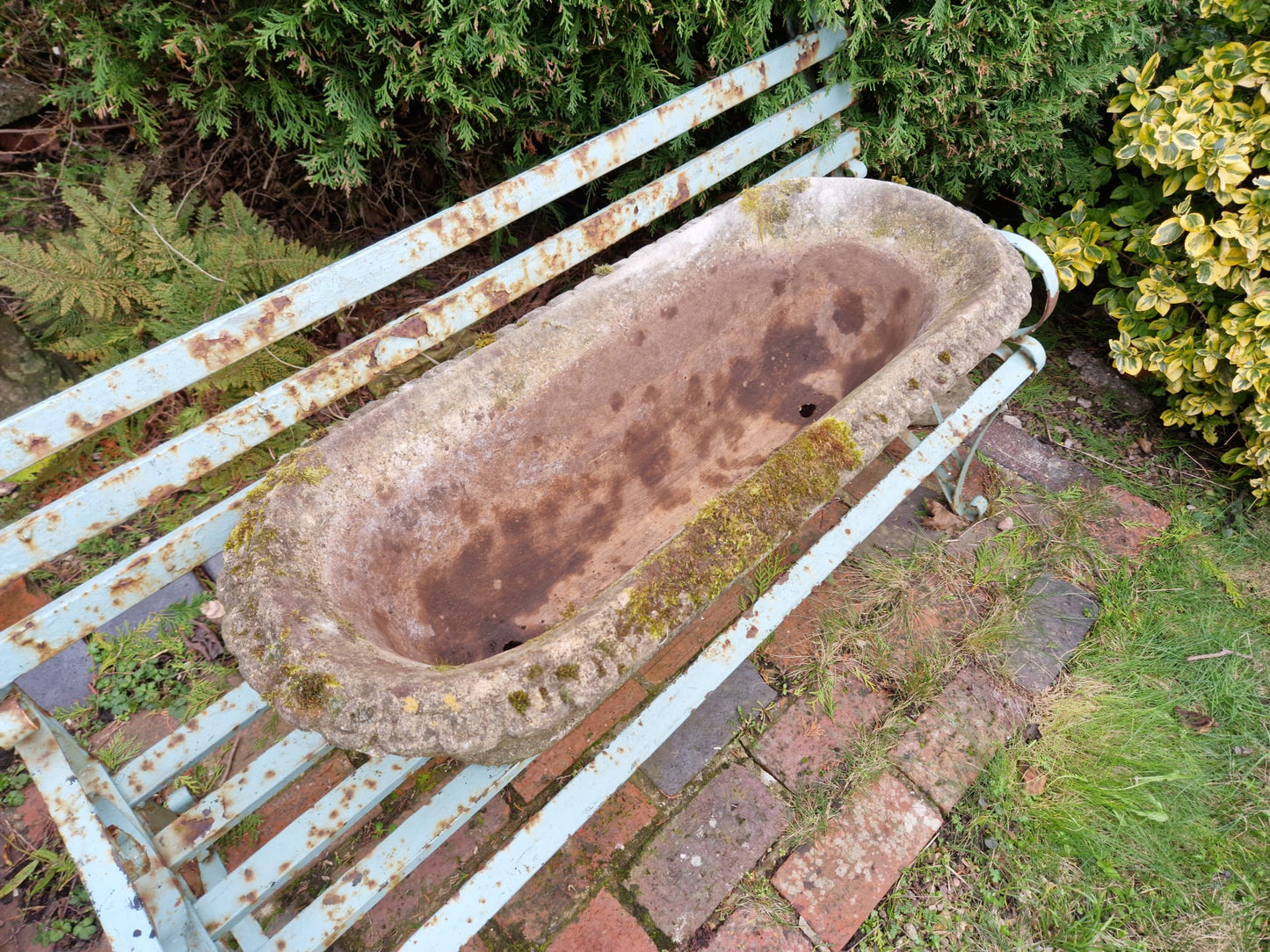 Beautiful Vintage Oval Garden Planter Trough