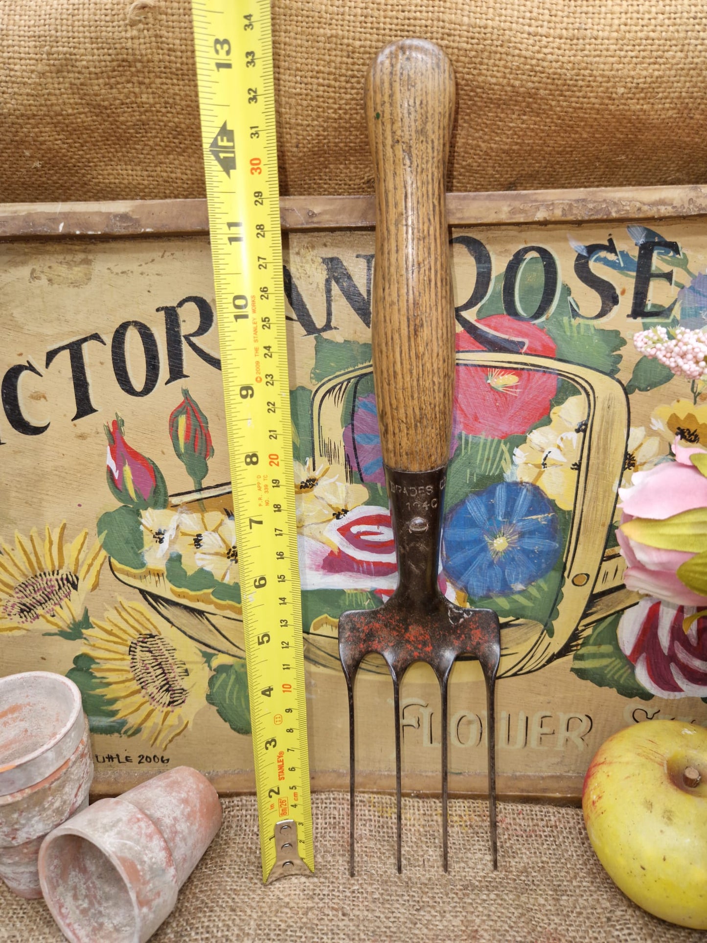 Vintage Brades Garden Hand Fork Dated 1940