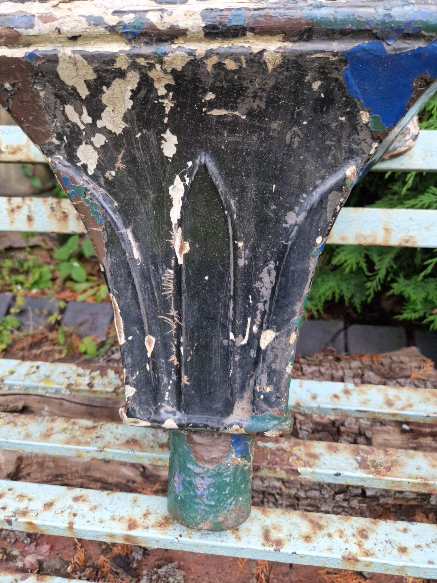 Vintage Cast Iron Drain Hopper Cast Iron Planter Upcycle Chippy Paint