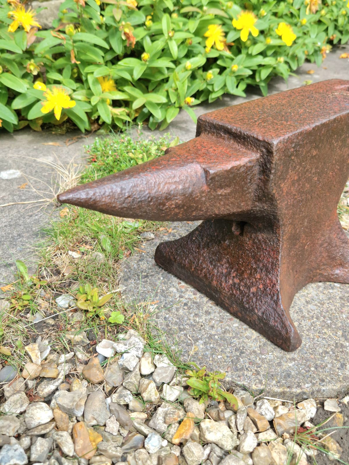 Vintage Blacksmith Anvil - Green Approx 35kg