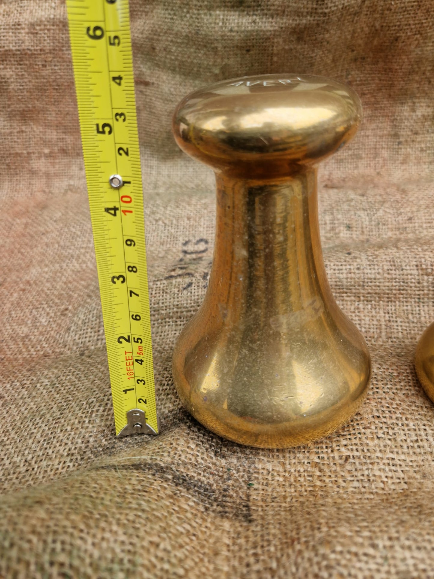 Vintage Avery Brass Weights Capstan Bell Weights 7 lb 4lb 2lb 1lb Plus 8oz