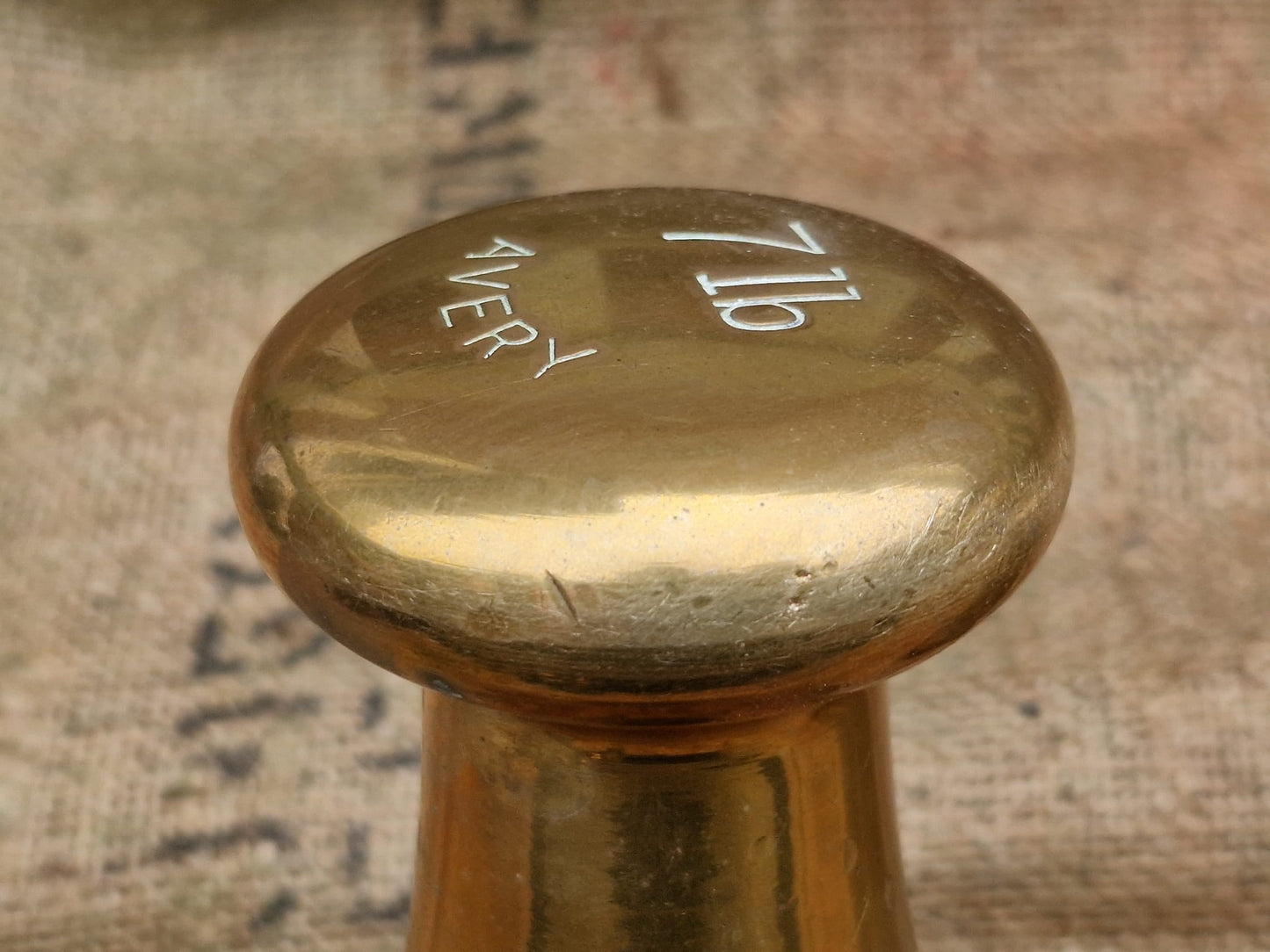 Vintage Avery Brass Weights Capstan Bell Weights 7 lb 4lb 2lb 1lb Plus 8oz