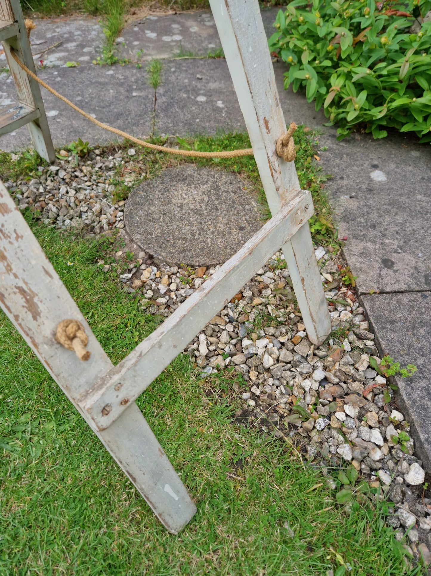 Vintage Ladders Cream Paint Great Prop Interiors Display Stepladders Rustic