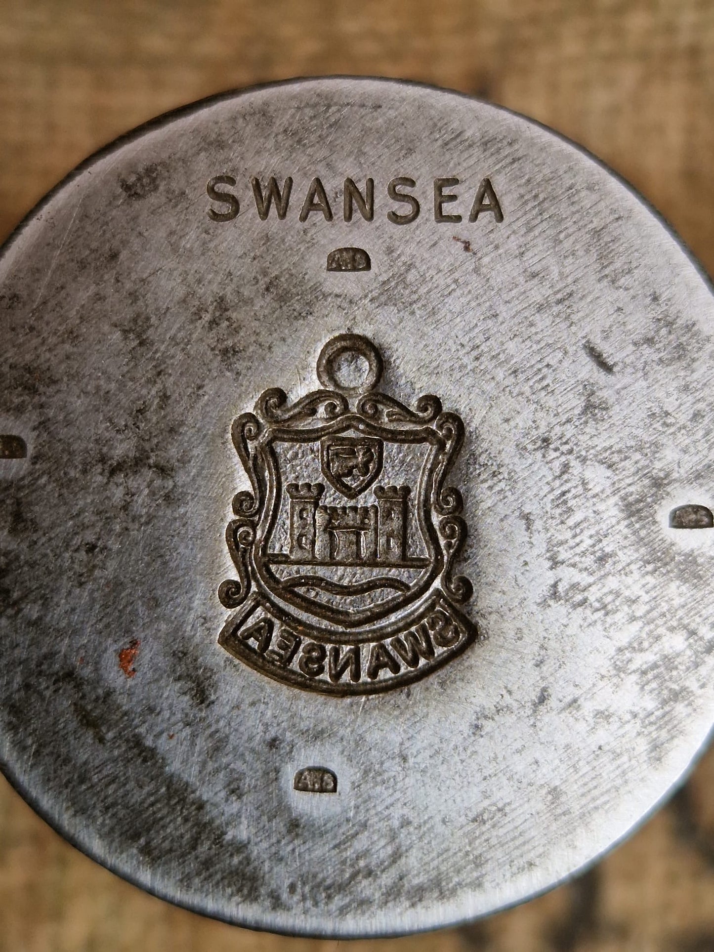 Vintage Silver Charm SWANSEA Metal Die Stamp Making Industrial