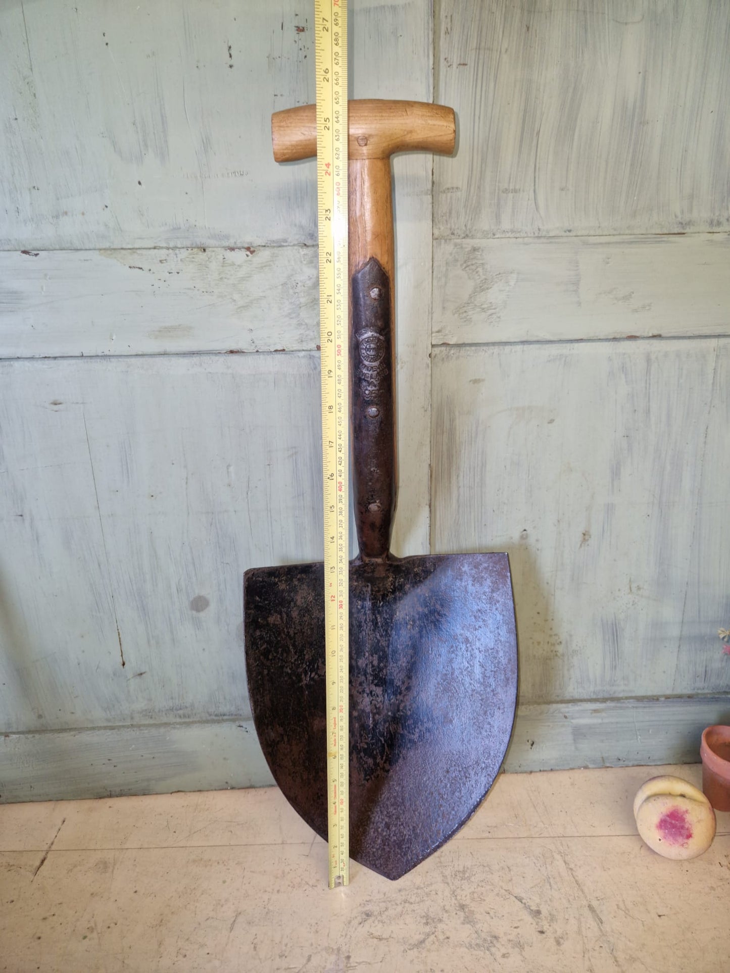 Antique Stockton Heath Military Trench Shovel Dated 1952