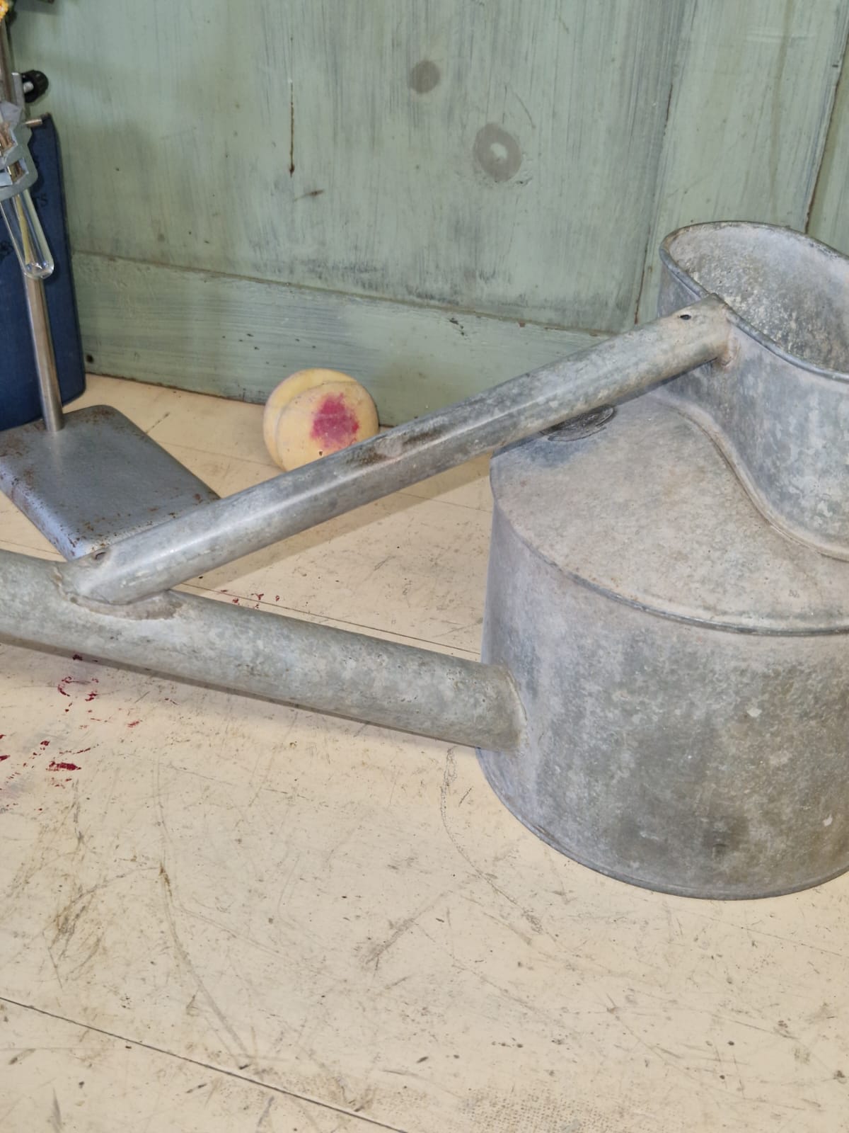 Vintage Haws Galvanised Long Reach Watering Can Brass Badge No Rose