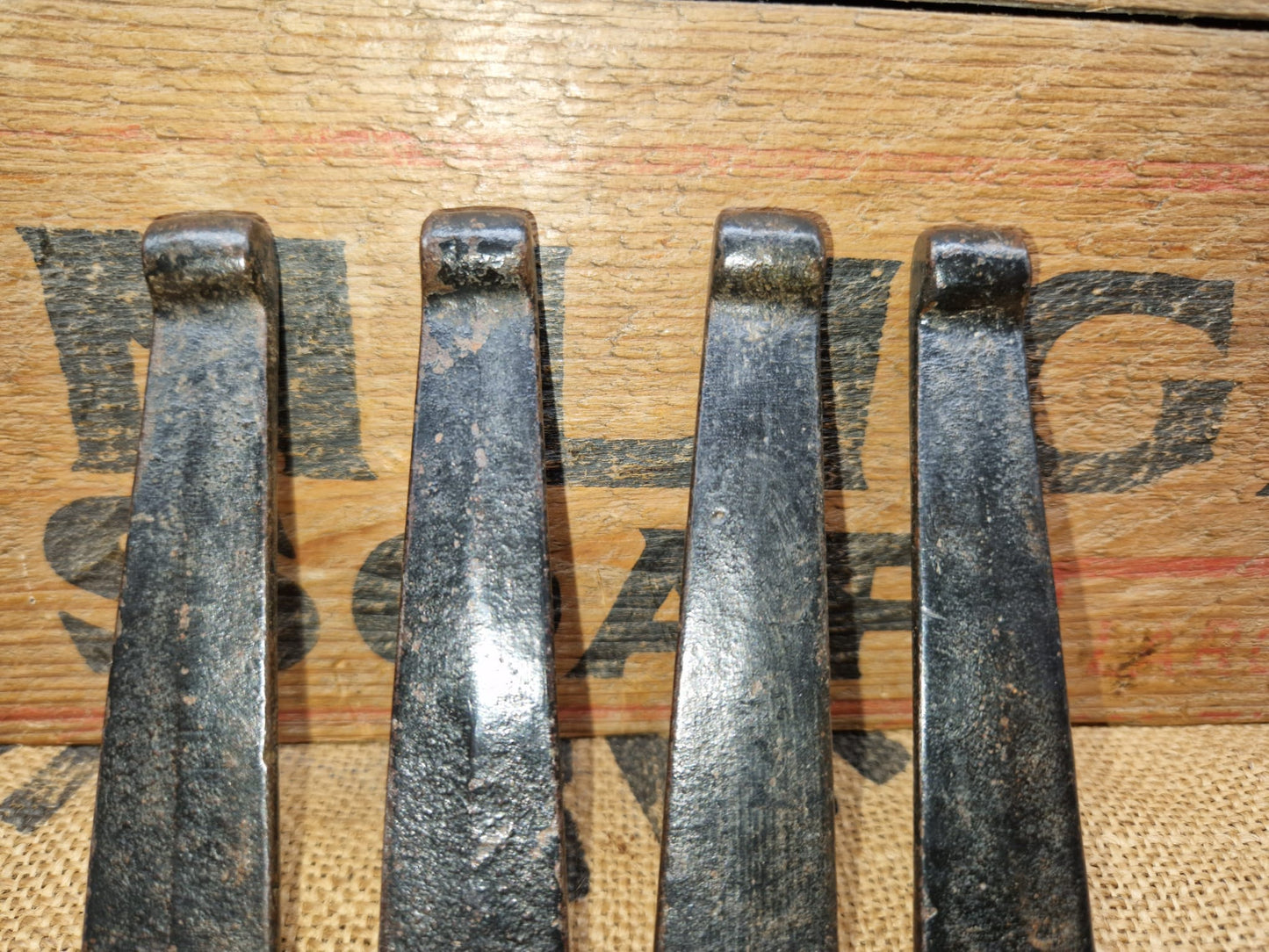 Vintage Iron Coat Hook Hooks Industrial X 4 Reclaimed