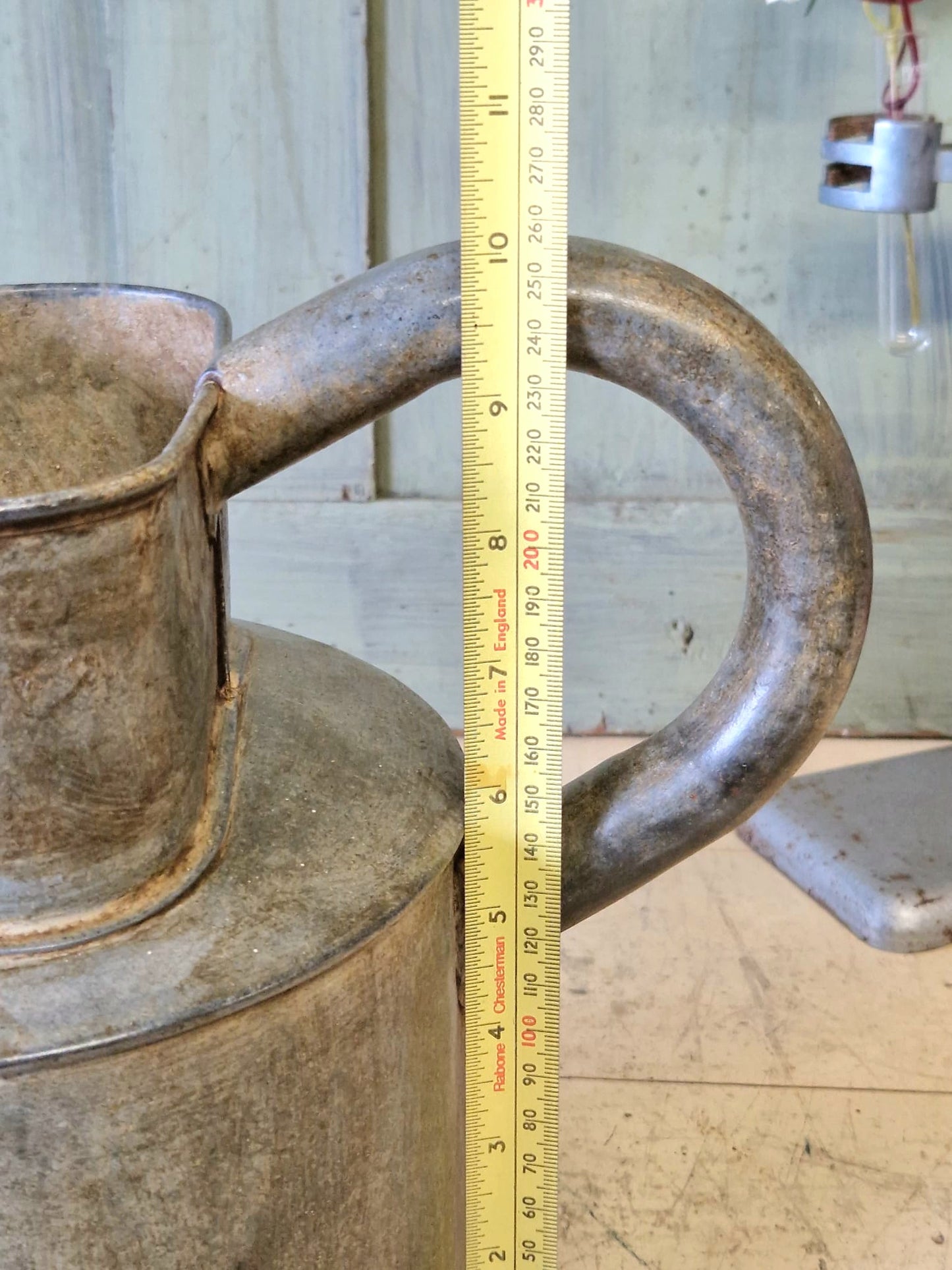 Vintage Haws Galvanised Long Reach Watering Can Brass Spout