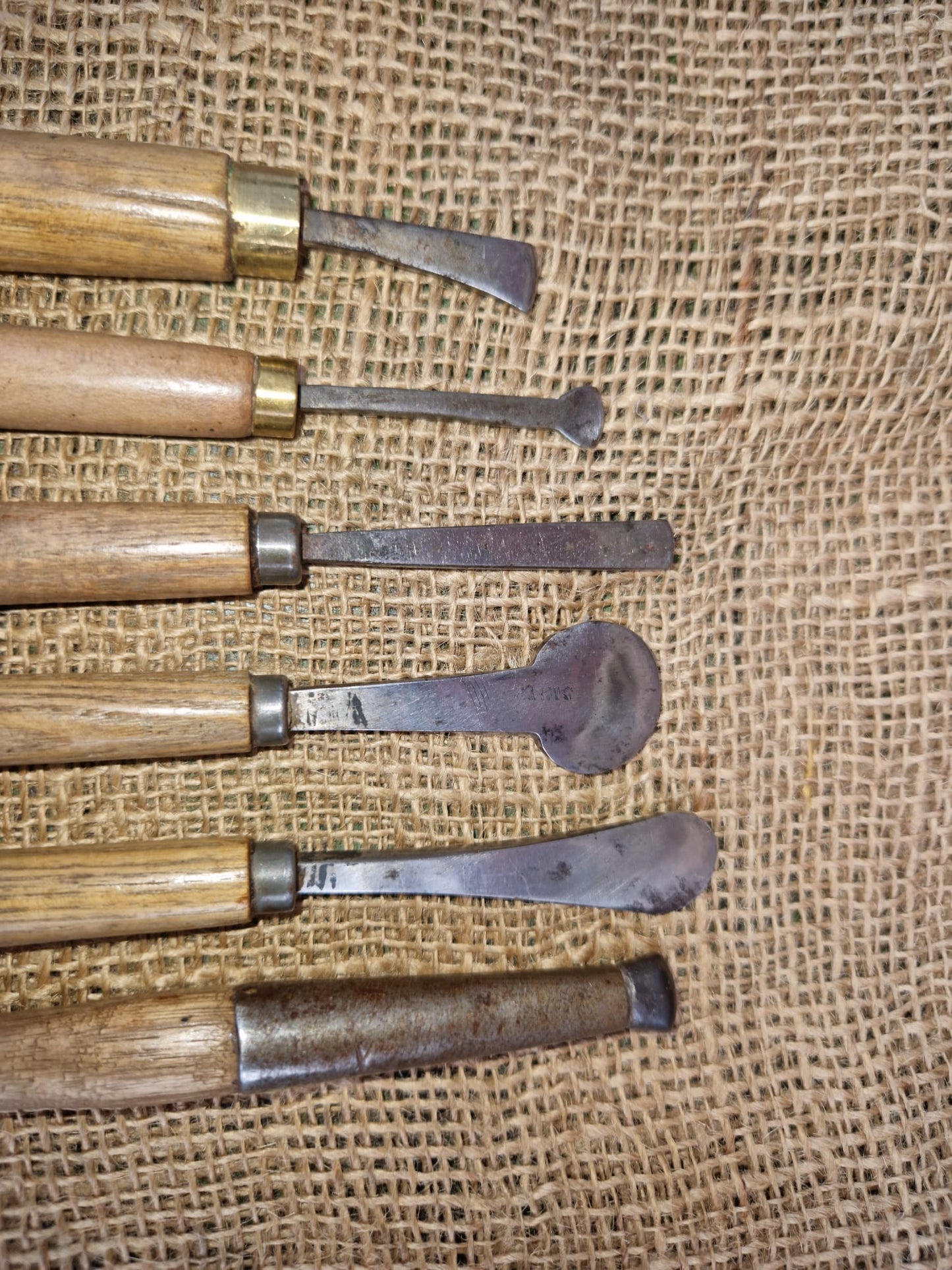 Vintage Burnisher Tools Wooden Handles Burnishing Leather Working Old Tools X 6