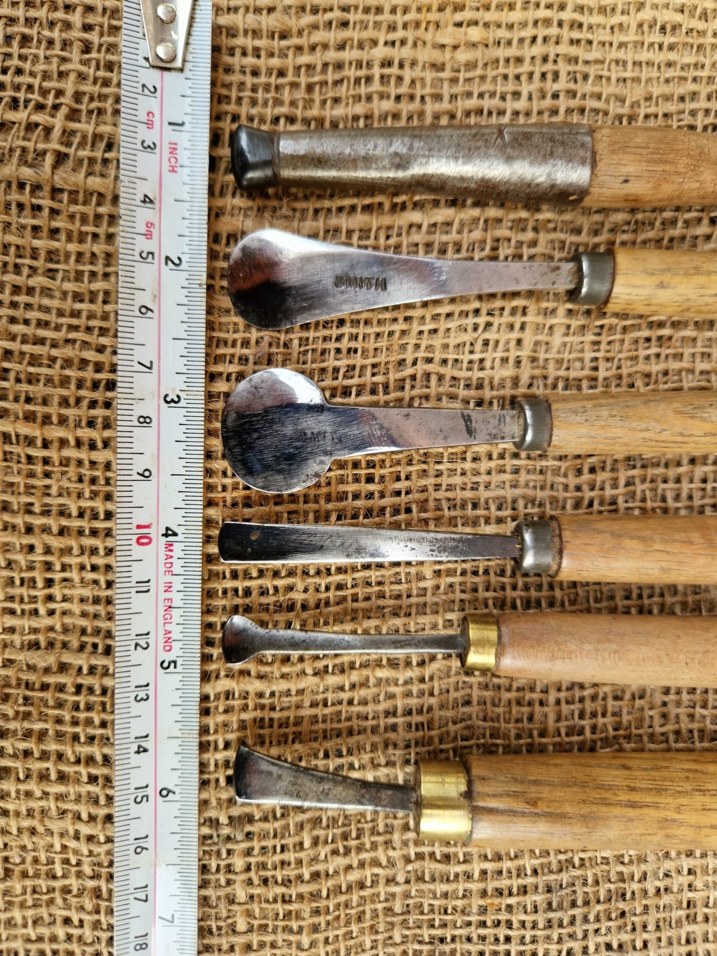 Vintage Burnisher Tools Wooden Handles Burnishing Leather Working Old Tools X 6