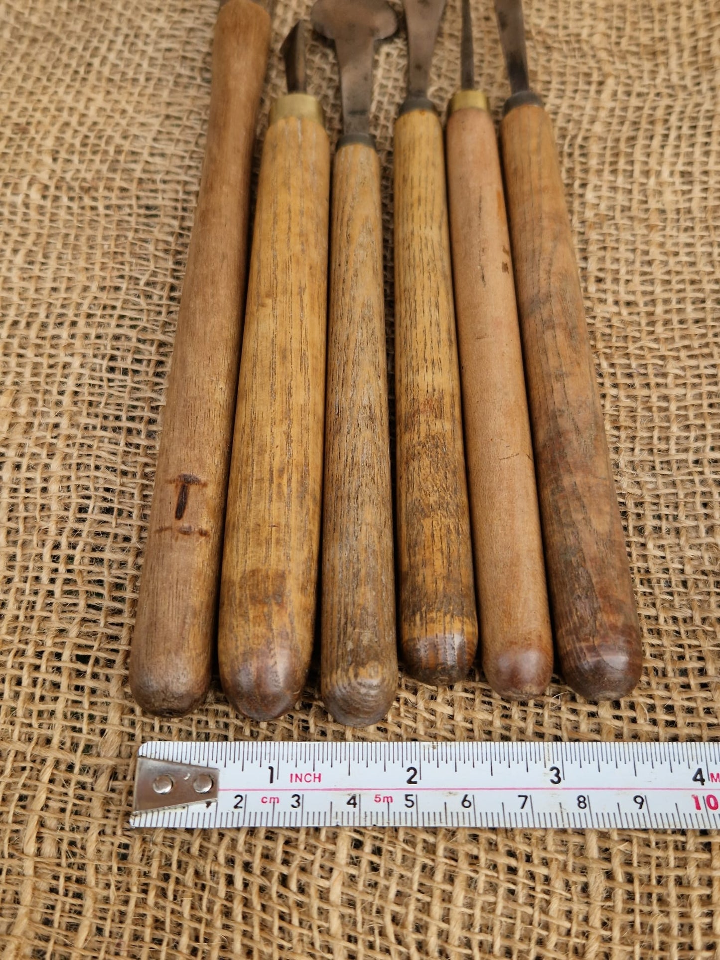 Vintage Burnisher Tools Wooden Handles Burnishing Leather Working Old Tools X 6