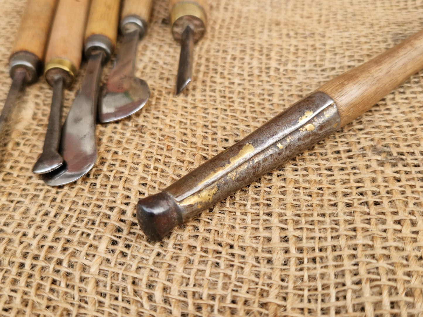 Vintage Burnisher Tools Wooden Handles Burnishing Leather Working Old Tools X 6