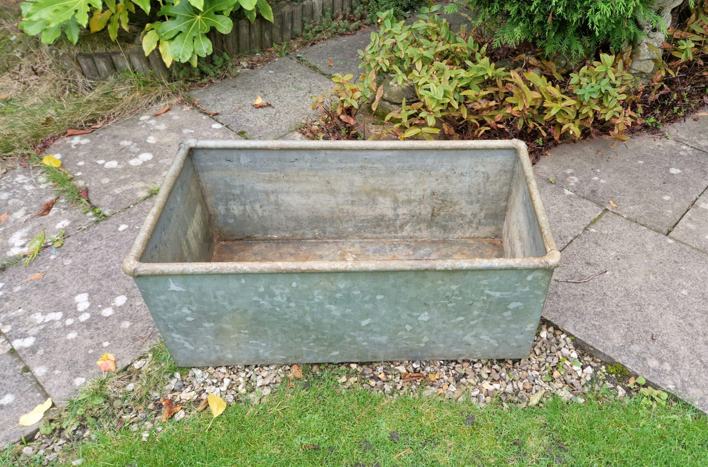 Vintage Galvanised Trough Planter / Herb Garden /Raised Bed Pond /Plant Pot