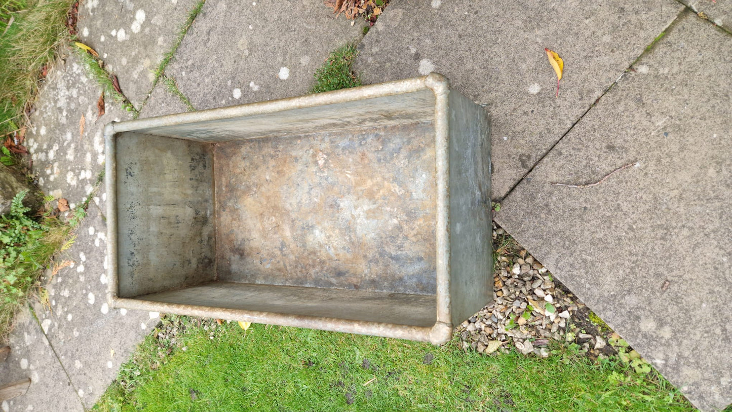 Vintage Galvanised Trough Planter / Herb Garden /Raised Bed Pond /Plant Pot