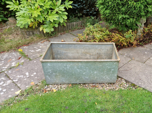 Vintage Galvanised Trough Planter / Herb Garden /Raised Bed Pond /Plant Pot