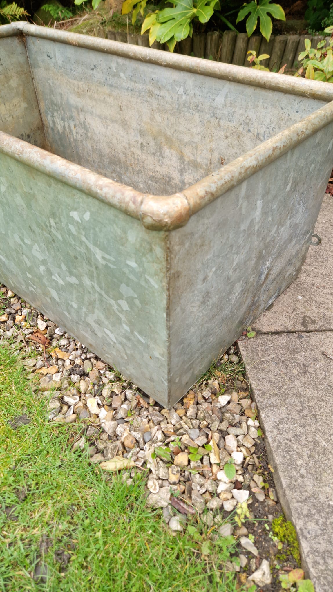 Vintage Galvanised Trough Planter / Herb Garden /Raised Bed Pond /Plant Pot