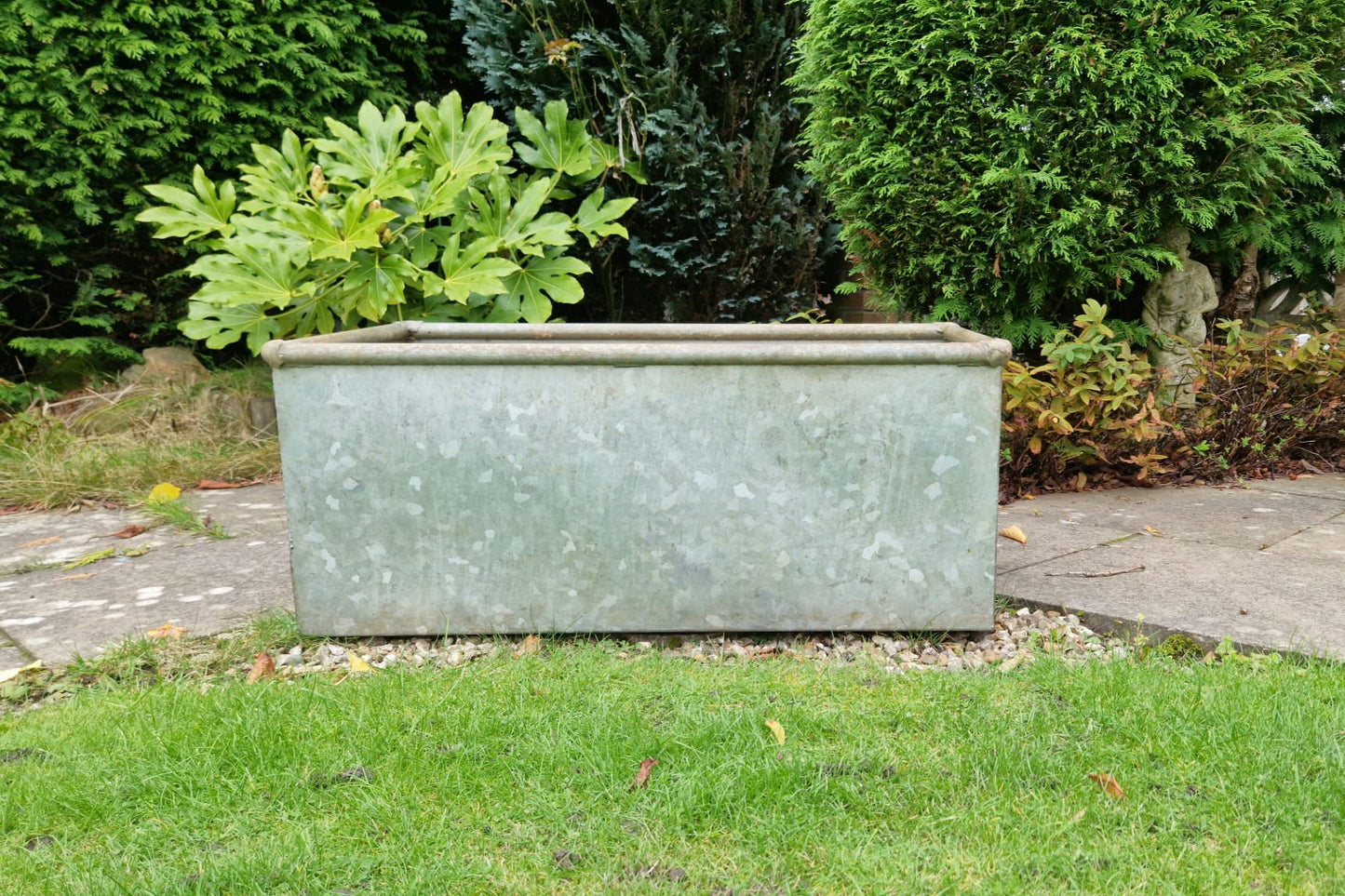 Vintage Galvanised Trough Planter / Herb Garden /Raised Bed Pond /Plant Pot