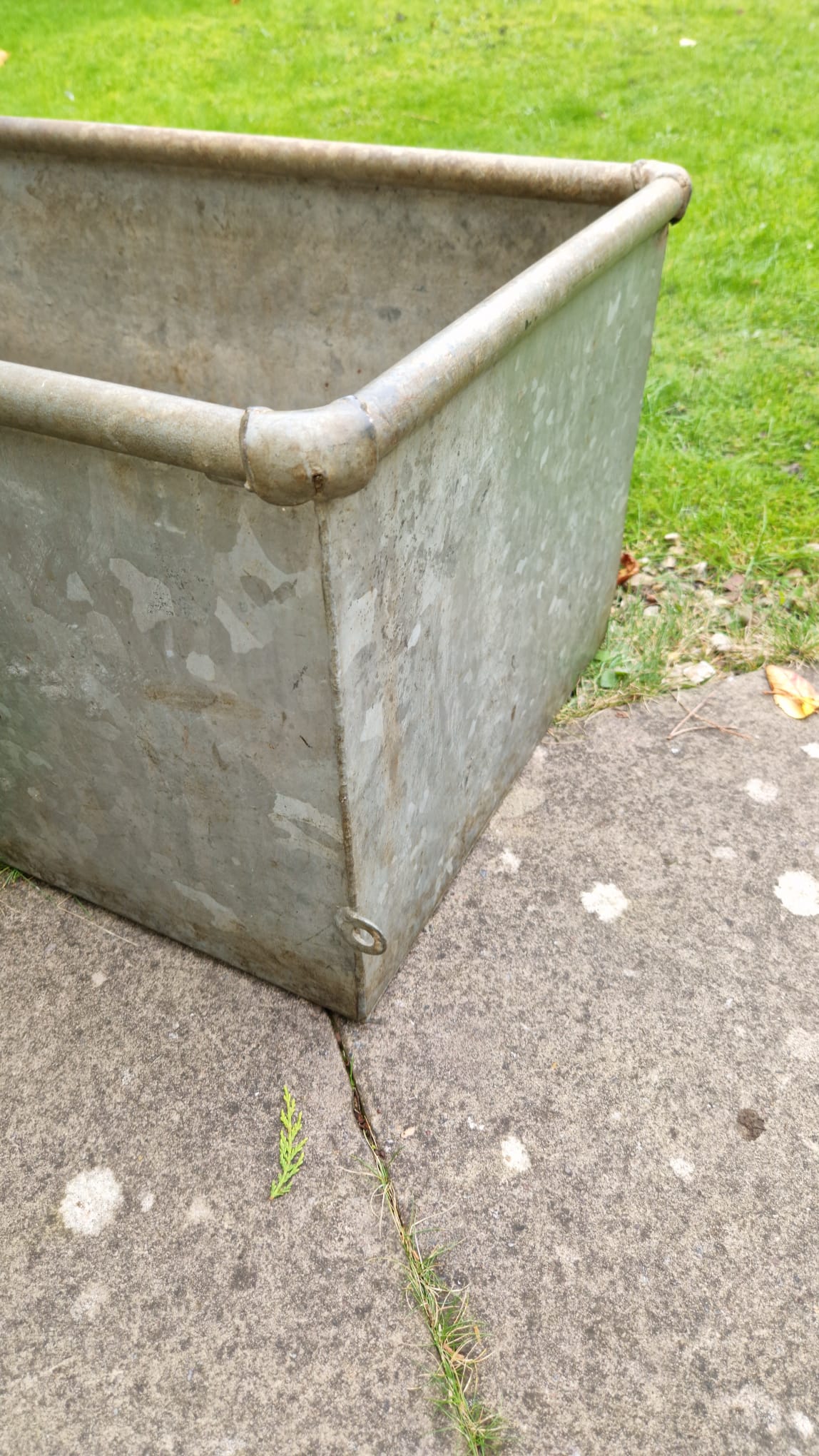 Vintage Galvanised Trough Planter / Herb Garden /Raised Bed Pond /Plant Pot